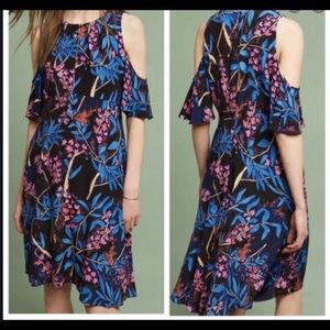 Anthropologie Maeve Elia cold shoulder midi